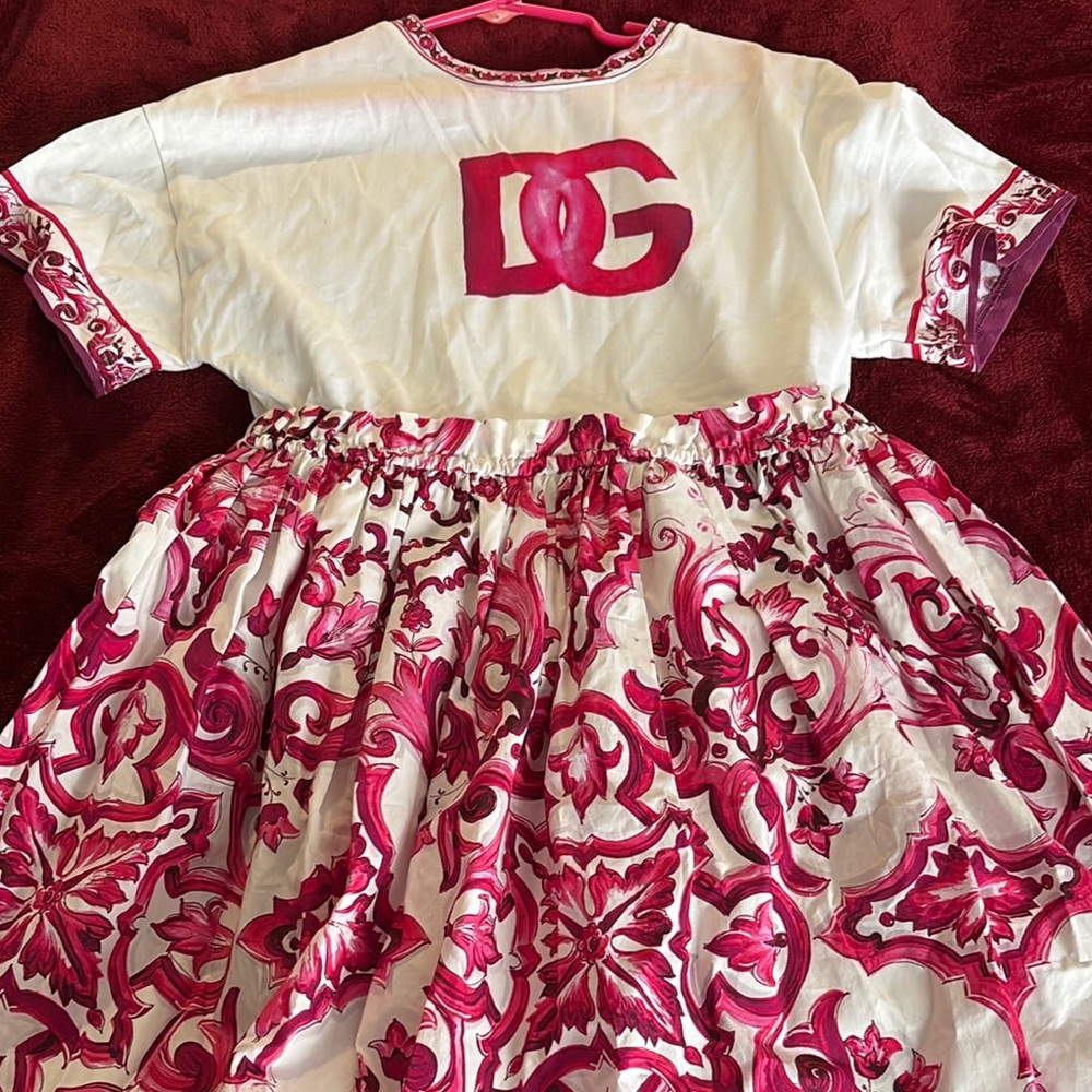 Dolce & Gabbana Kids Casual Dress - White and Pink